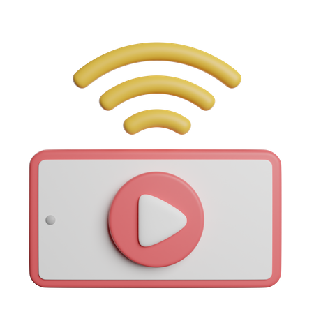 Live Streaming Phone 3D Icon