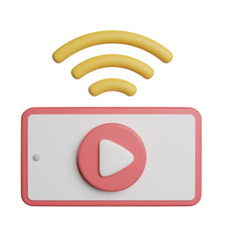 Live Streaming Phone 3D Icon