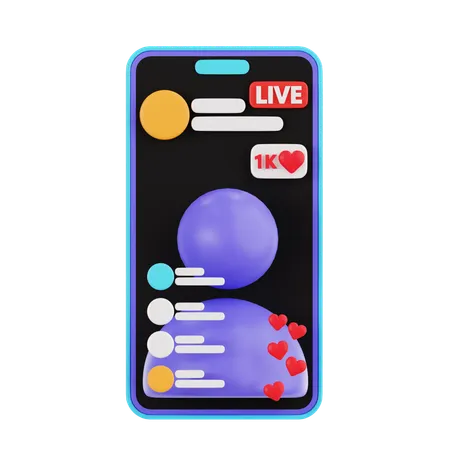 Live streaming promotion  3D Icon