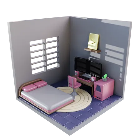 Live Streaming Room  3D Icon