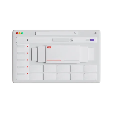 Live Streaming Website  3D Icon