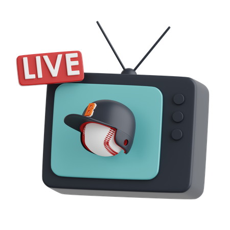 Live TV  3D Icon