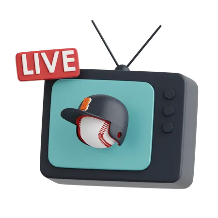 Live TV  3D Icon