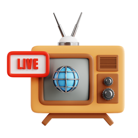 Live-Übertragung  3D Icon