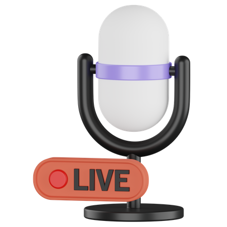 Live-Übertragung  3D Icon