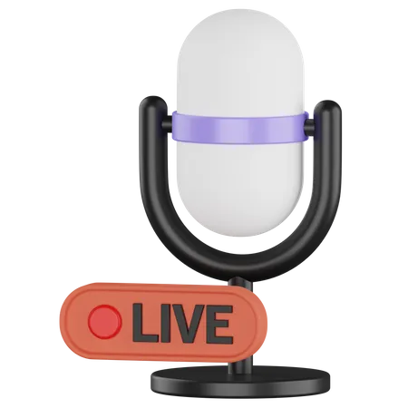 Live-Übertragung  3D Icon