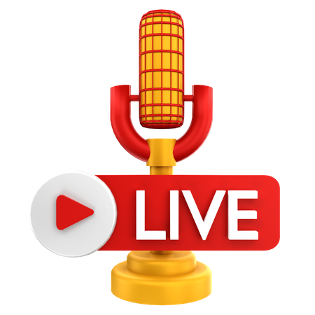 Live-Übertragung  3D Icon