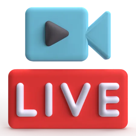 Live Video  3D Icon