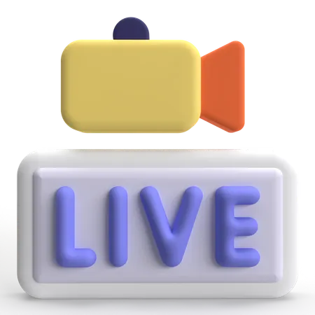 Live Video  3D Icon