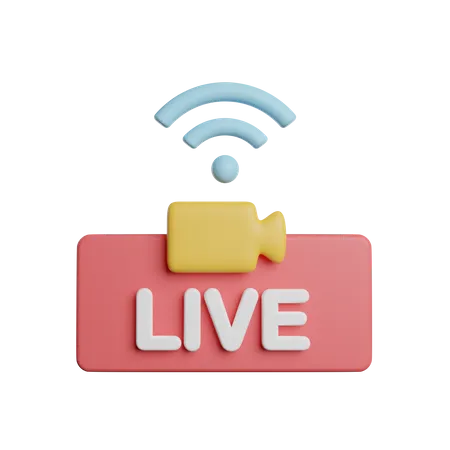 Live Video 3D Icon