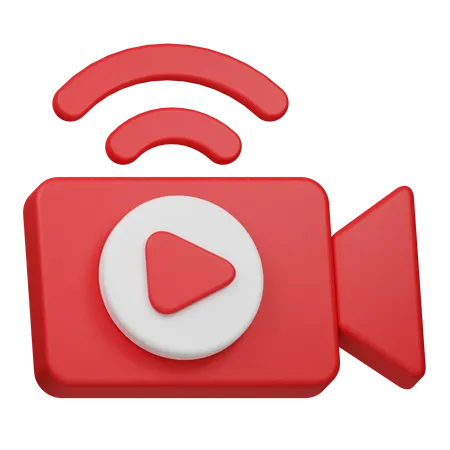 Live Video Record  3D Icon