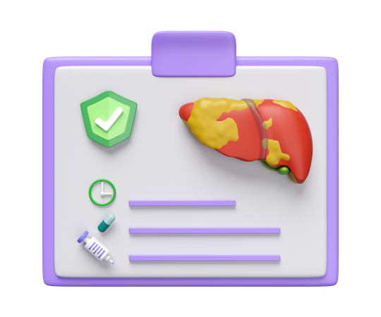 Liver Paper  3D Icon
