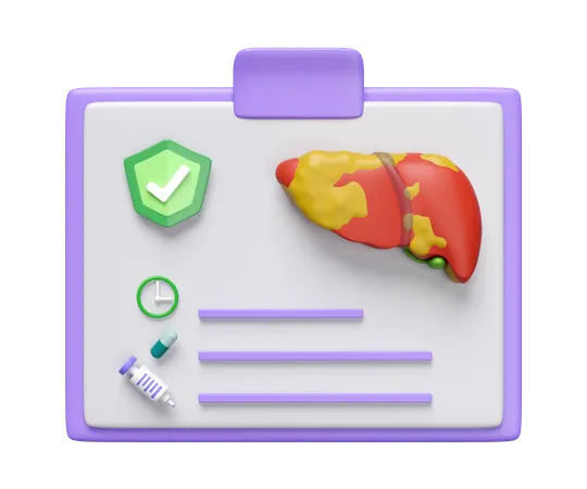 Liver Paper  3D Icon