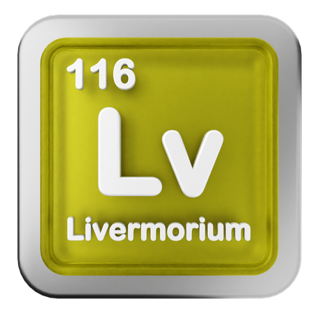 Tabla periódica del livermorio  3D Icon