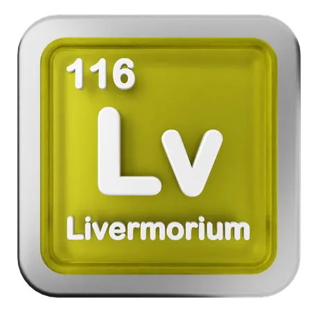 Tabla periódica del livermorio  3D Icon