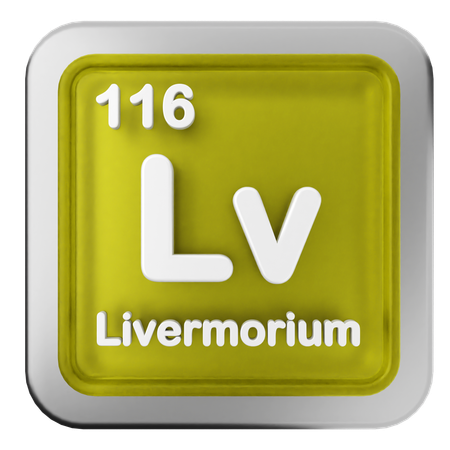 Livermorium-Periodensystem  3D Icon