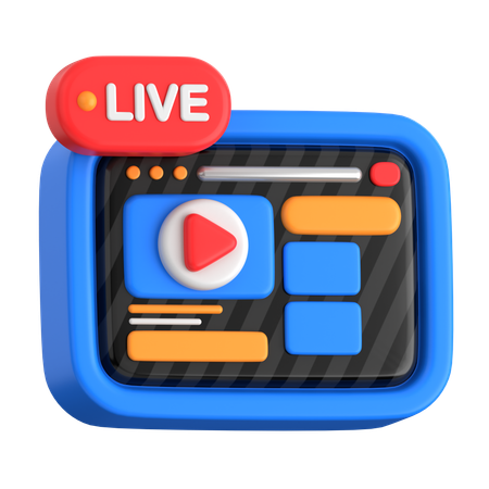Livestream auf der Plattform  3D Icon