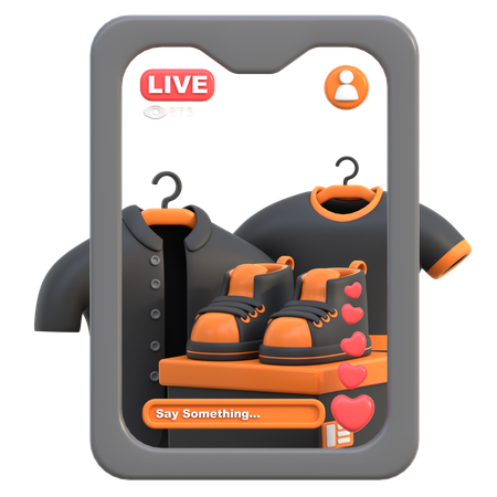 Livestream Shopping  3D Icon