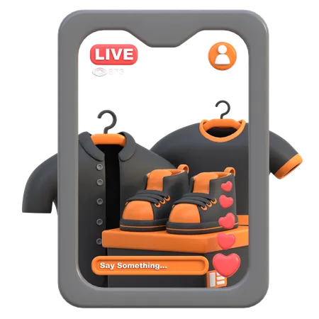 Livestream Shopping  3D Icon