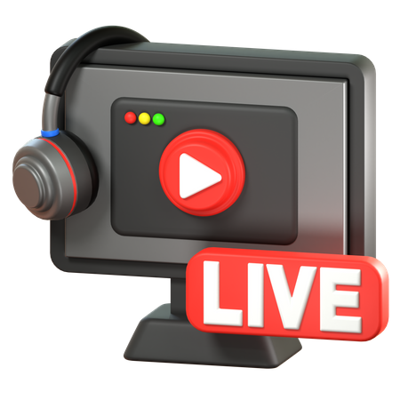 Livestreaming  3D Icon