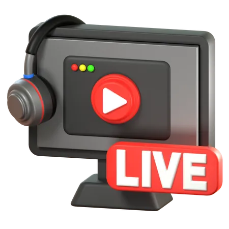 Livestreaming  3D Icon