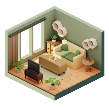 Living Room  3D Icon