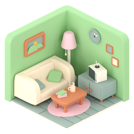 Living Room  3D Icon