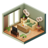 3ds of living-room