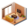 3d living-room illustration