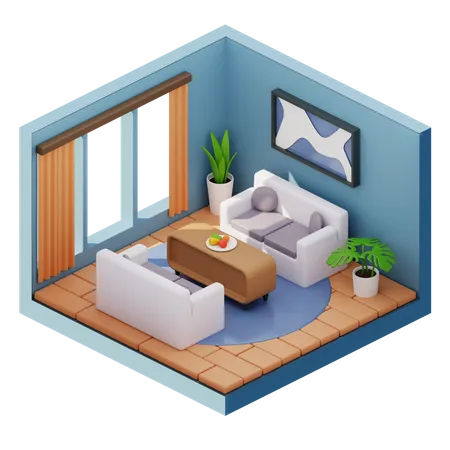 Living Room 3D Icon