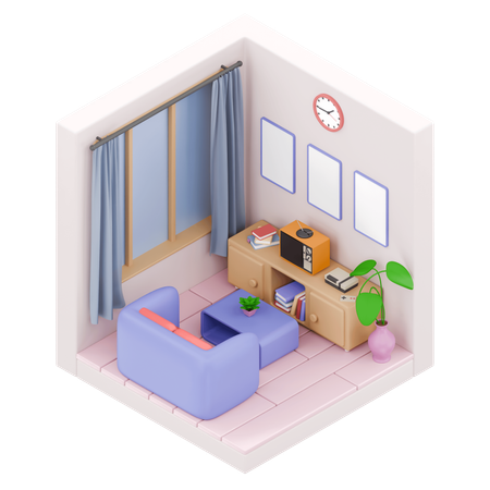 Livingroom  3D Icon