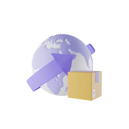 Livraison mondiale  3D Icon