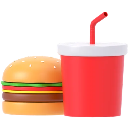 Livraison de hamburgers  3D Icon