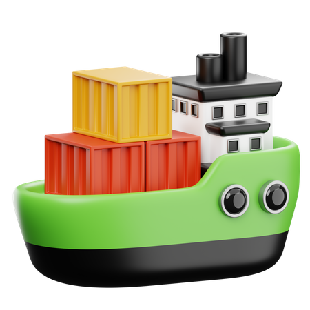 Livraison par cargo  3D Icon