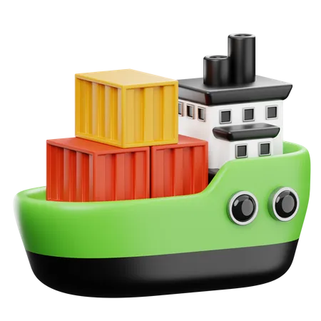 Livraison par cargo  3D Icon