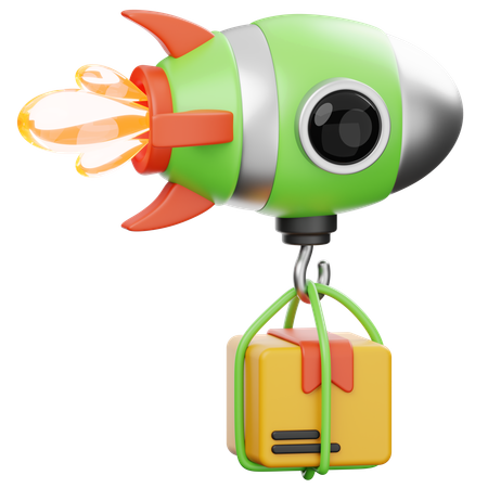 Livraison de fusée  3D Icon
