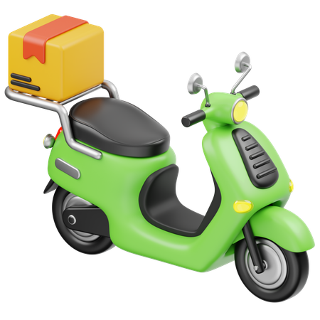 Livraison de moto  3D Icon