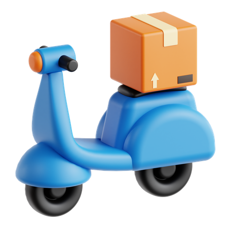 Livraison de moto  3D Icon