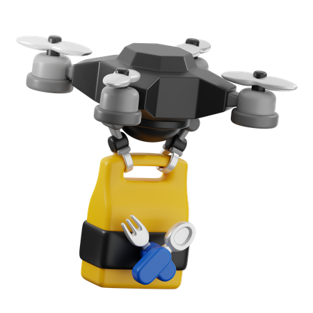 Livraison de nourriture par avion  3D Icon