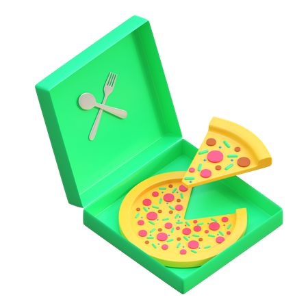 Livraison de pizzas  3D Icon