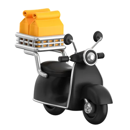 Scooter de livraison de nourriture  3D Icon