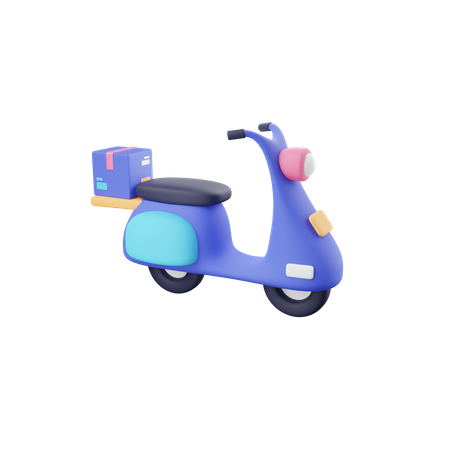 Livraison de scooters  3D Icon