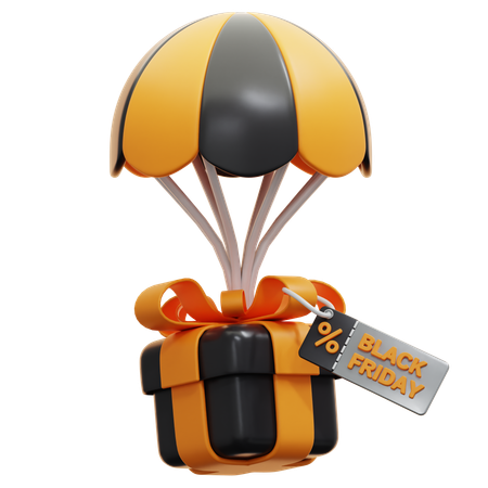 Livraison en parachute  3D Icon