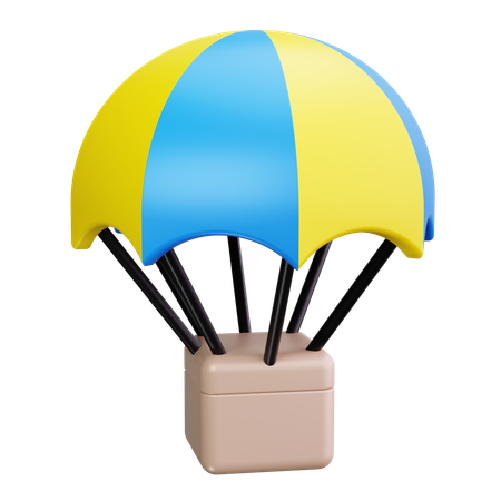 Livraison en parachute  3D Icon