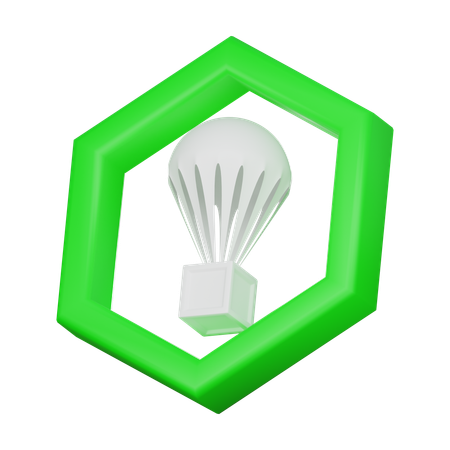 Livraison en parachute  3D Icon