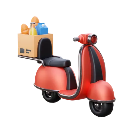 Livraison de scooters  3D Icon