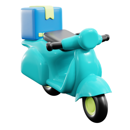 Livraison de moto  3D Icon