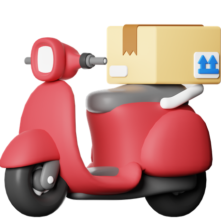 Livraison de moto  3D Icon