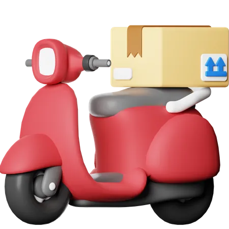 Livraison de moto  3D Icon