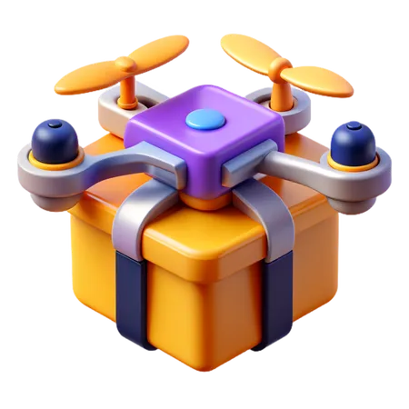 Livraison par drone  3D Icon